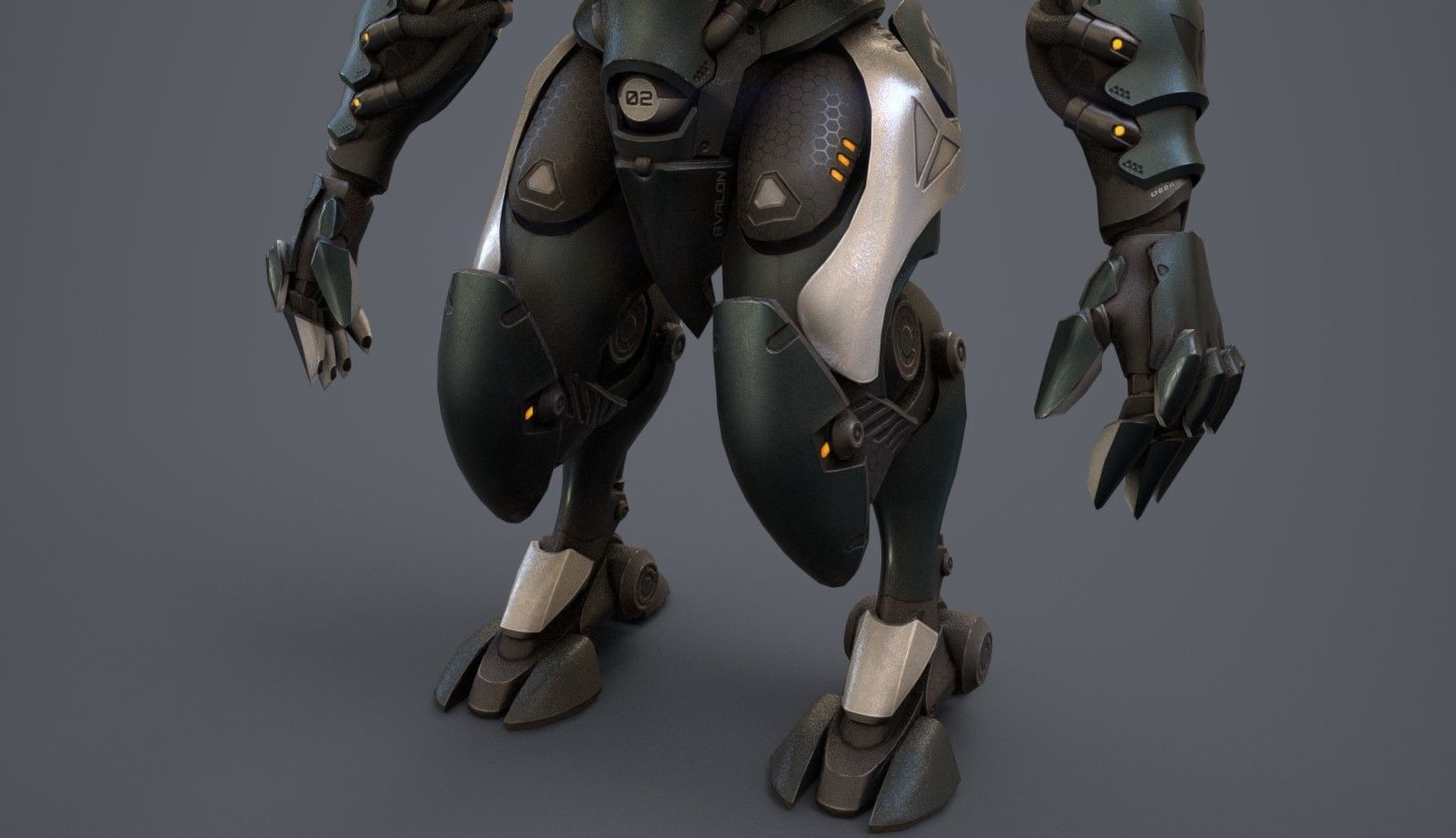 Avalon Suit Low-poly 3D model_6