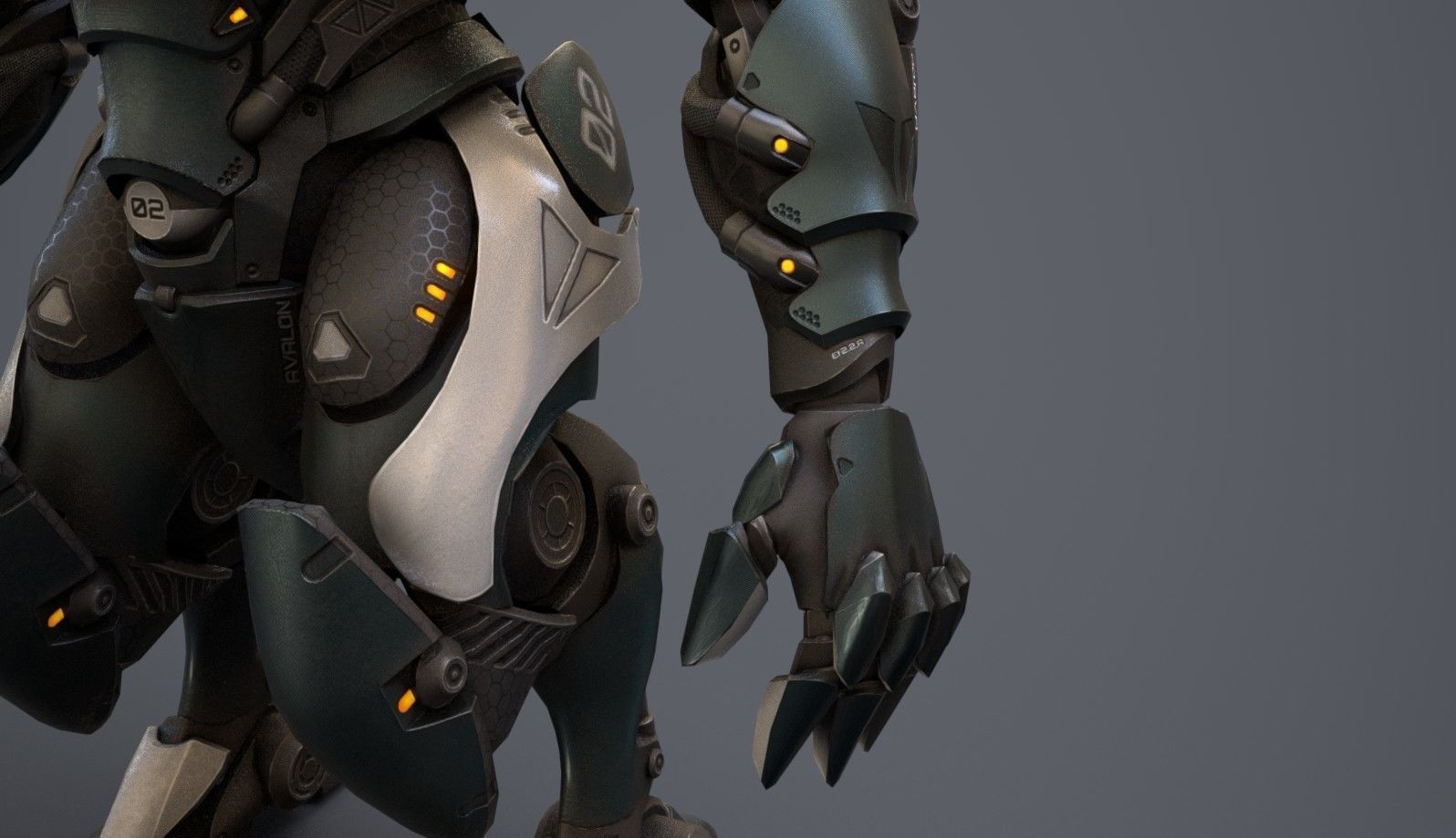 Avalon Suit Low-poly 3D model_5