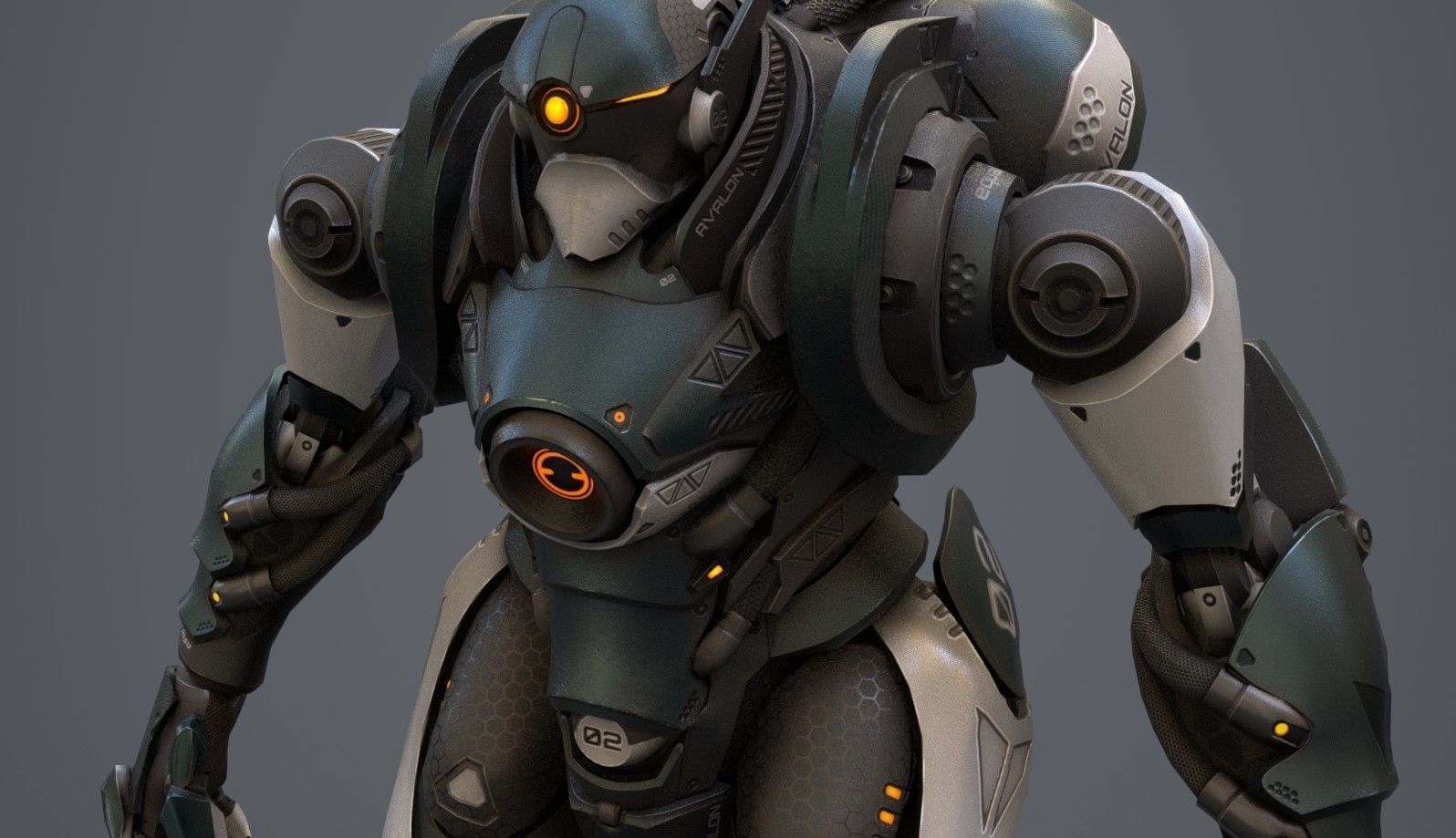 Avalon Suit Low-poly 3D model_7