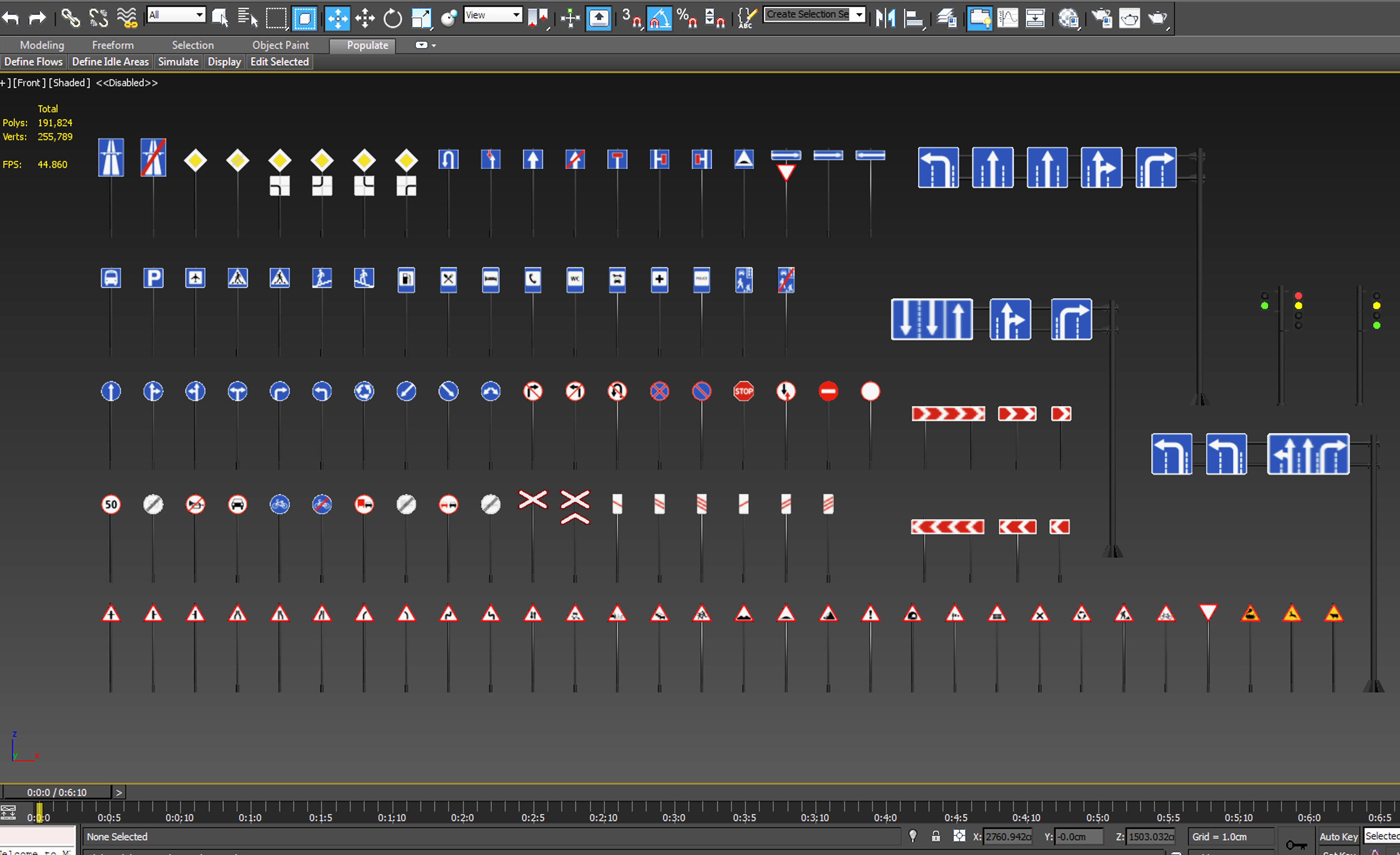 road sign set 3D model_14
