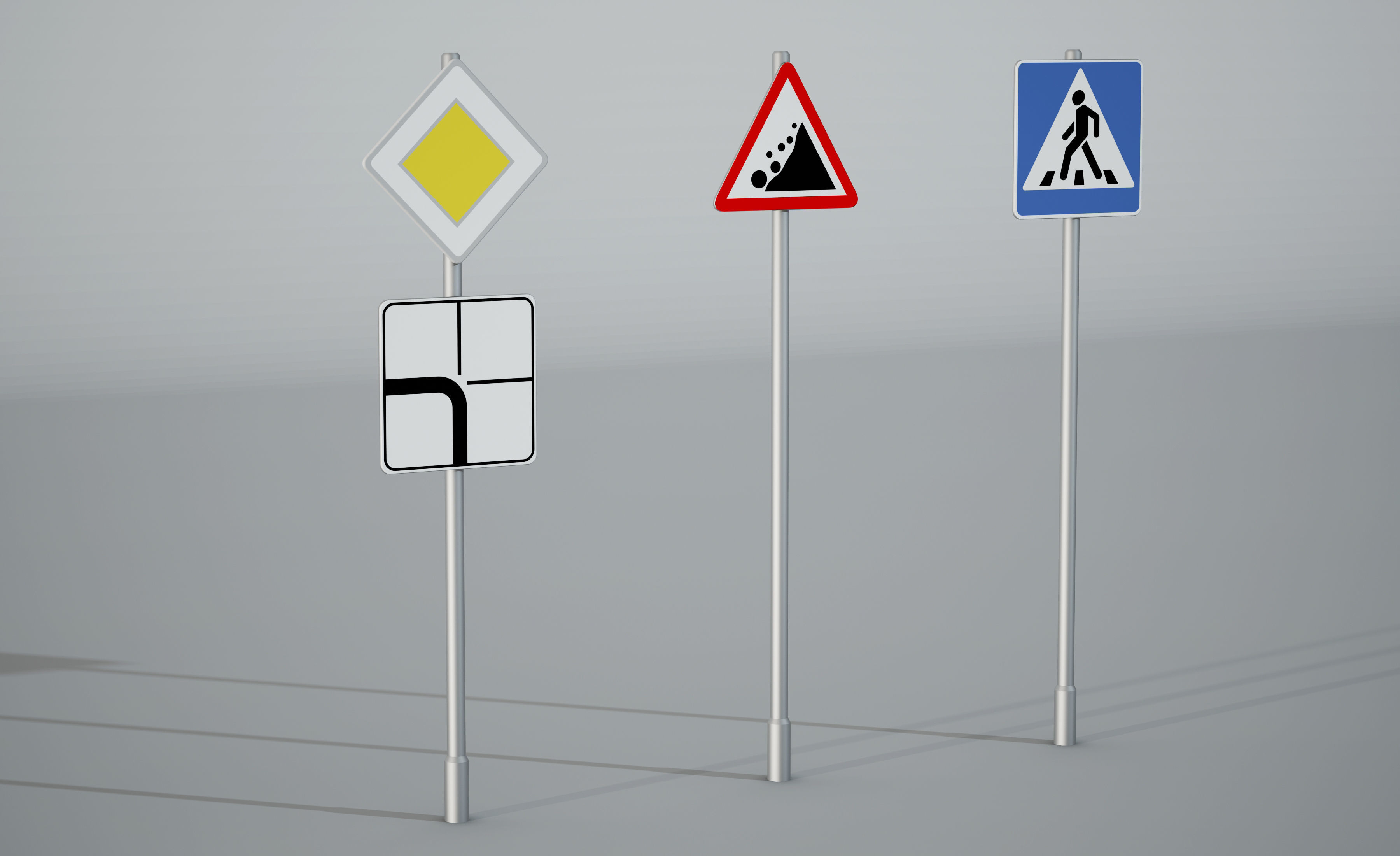 road sign set 3D model_9