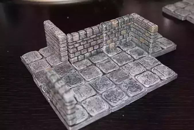 OpenForge Stone Dungeon Walls Free 3D print model