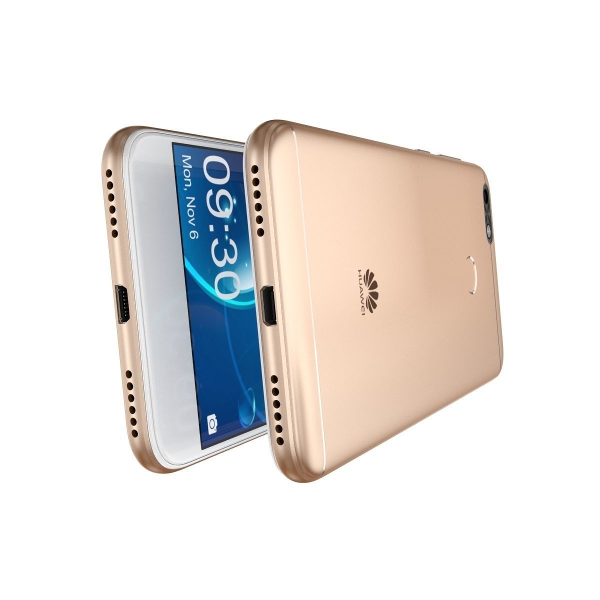 Huawei P9 Lite Mini - Y6 Pro 2017 Gold 3D model_7