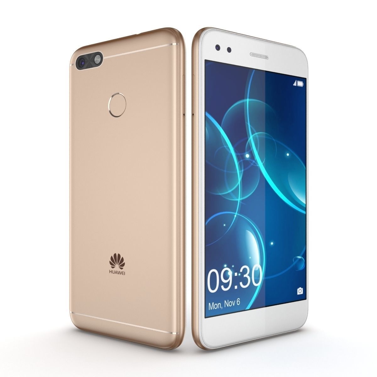 Huawei P9 Lite Mini - Y6 Pro 2017 Gold 3D model_2