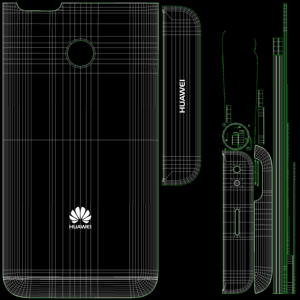 Huawei P9 Lite Mini - Y6 Pro 2017 Gold 3D model_26