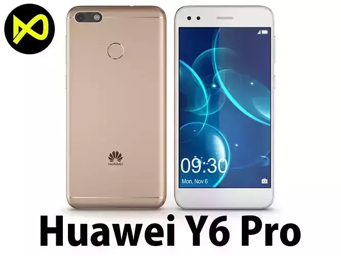 Huawei P9 Lite Mini - Y6 Pro 2017 Gold 3D model