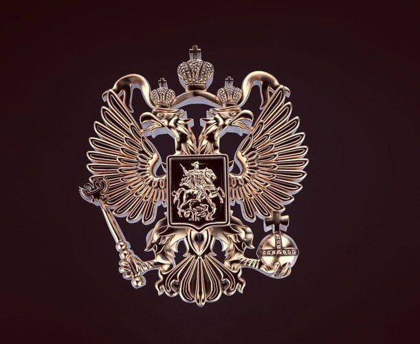 Russian coat of arms eagle 3D print model