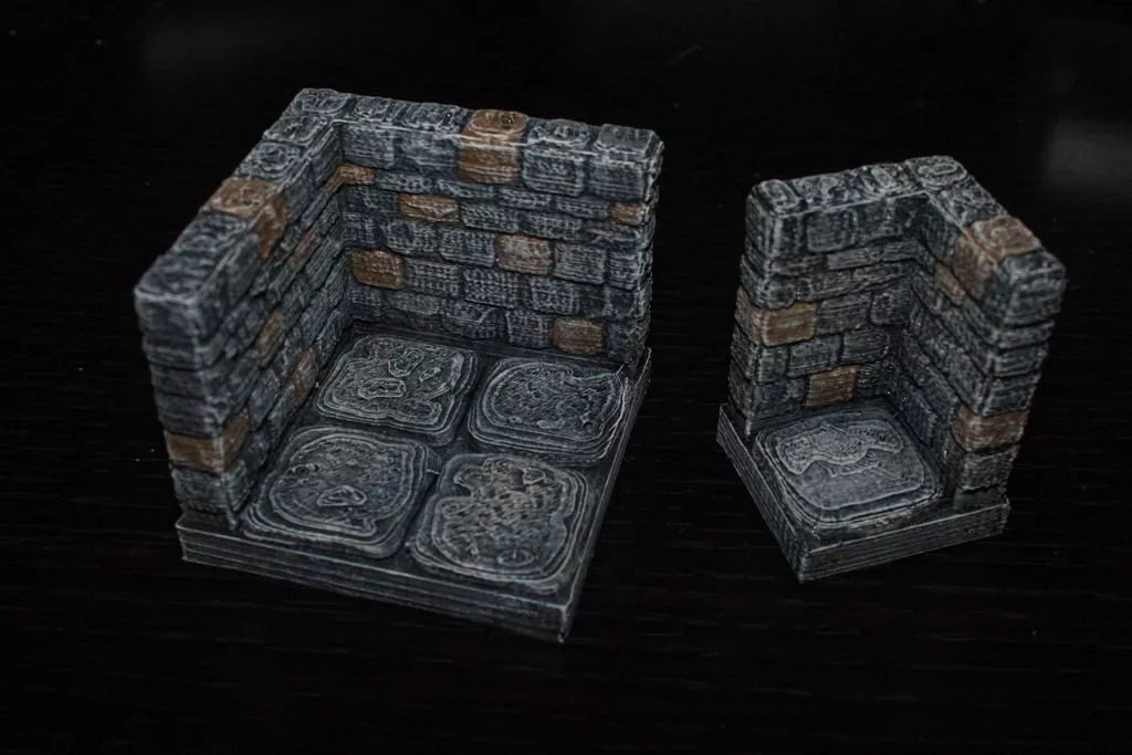 OpenForge Stone Dungeon Edge Corner Free 3D print model
