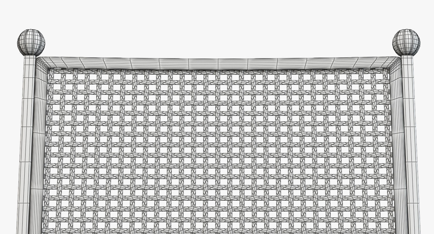 Wrought Iron Chair and Table Set 3D model_15