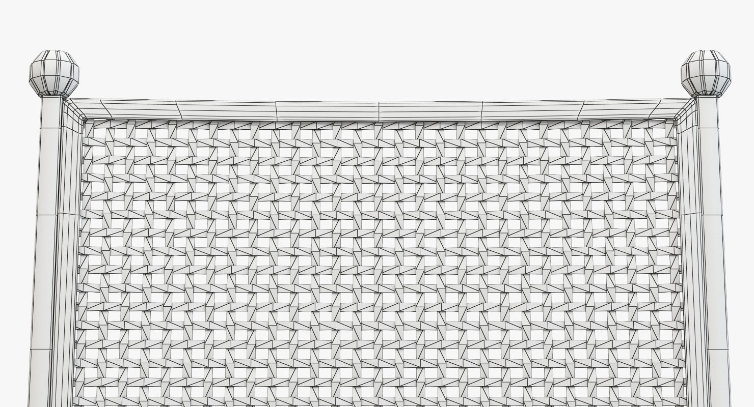 Wrought Iron Chair and Table Set 3D model_14