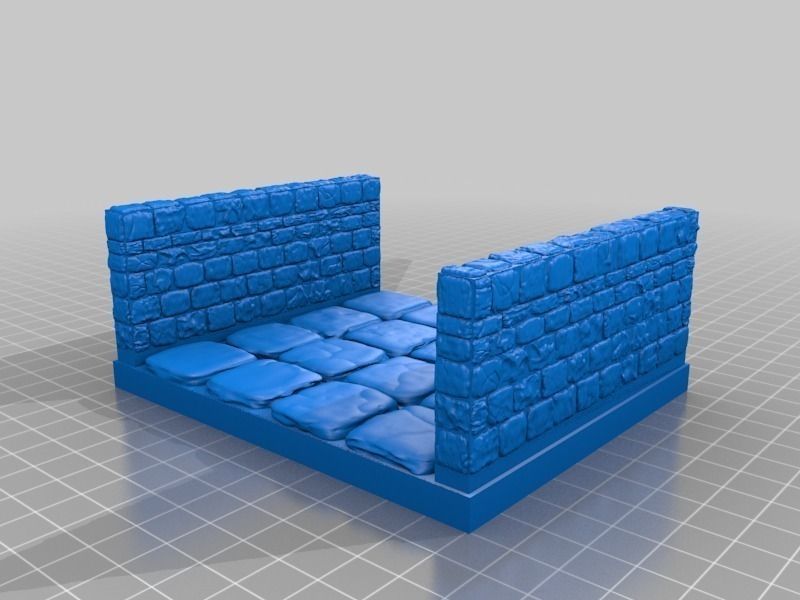 OpenForge Stone Dungeon Edge Corridor Free 3D print model_18
