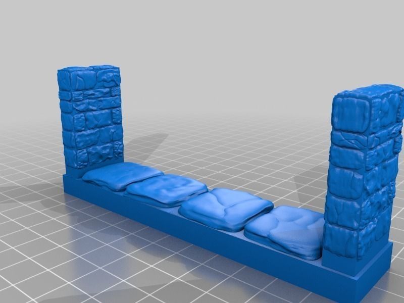 OpenForge Stone Dungeon Edge Corridor Free 3D print model_6
