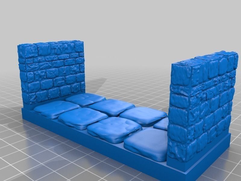 OpenForge Stone Dungeon Edge Corridor Free 3D print model_10