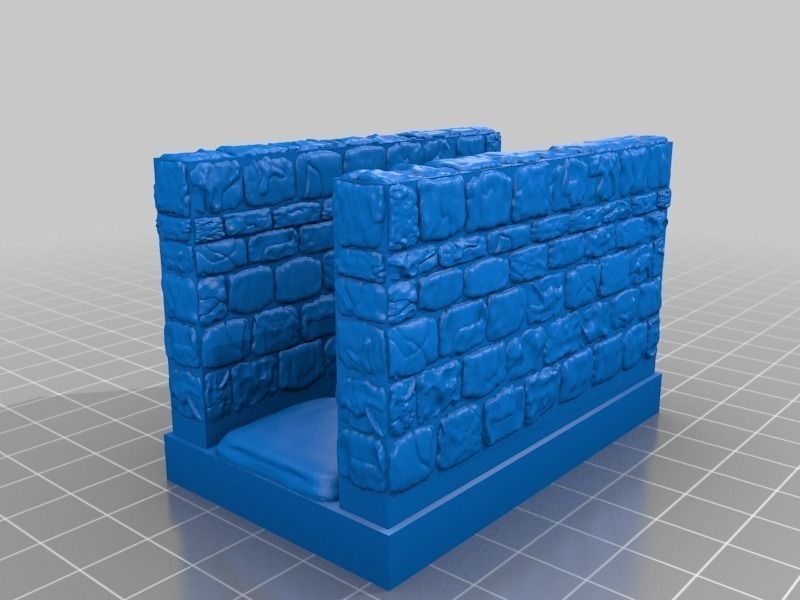 OpenForge Stone Dungeon Edge Corridor Free 3D print model_11
