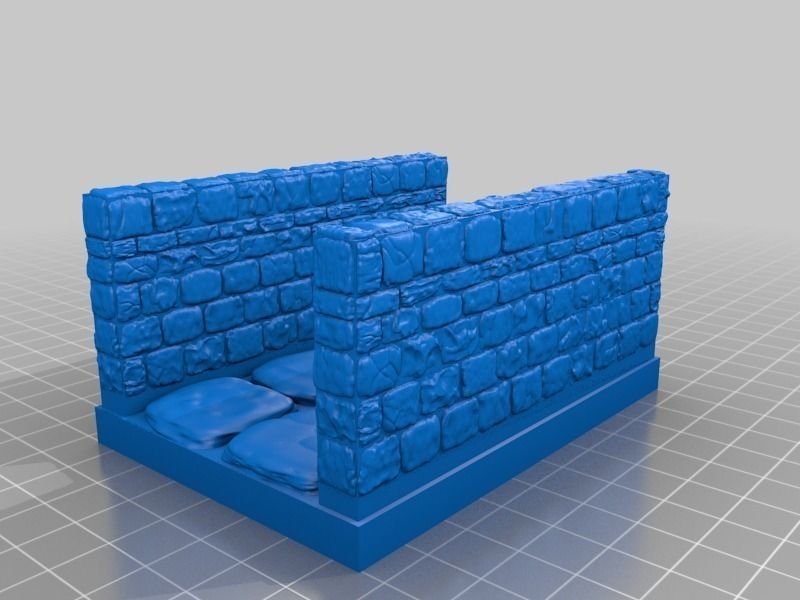 OpenForge Stone Dungeon Edge Corridor Free 3D print model_16