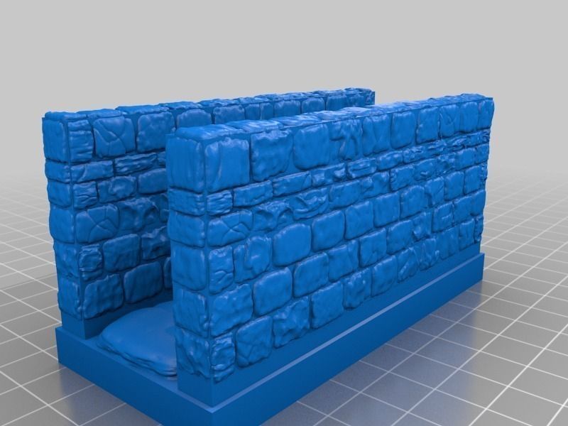 OpenForge Stone Dungeon Edge Corridor Free 3D print model_15