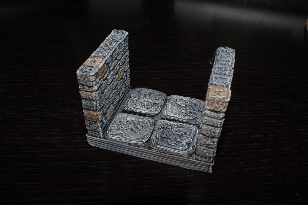 OpenForge Stone Dungeon Edge Corridor Free 3D print model_1
