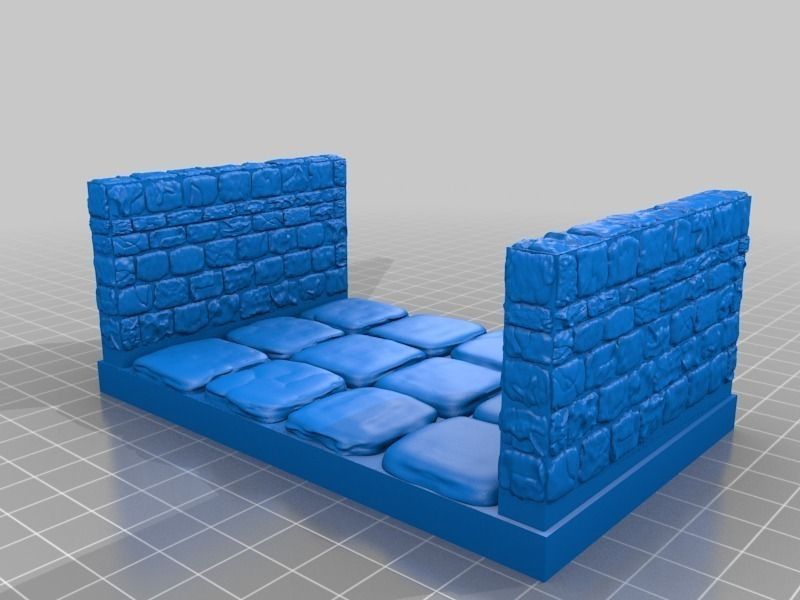 OpenForge Stone Dungeon Edge Corridor Free 3D print model_14