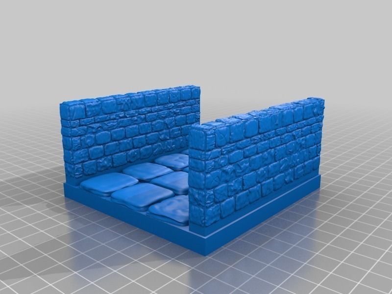 OpenForge Stone Dungeon Edge Corridor Free 3D print model_17