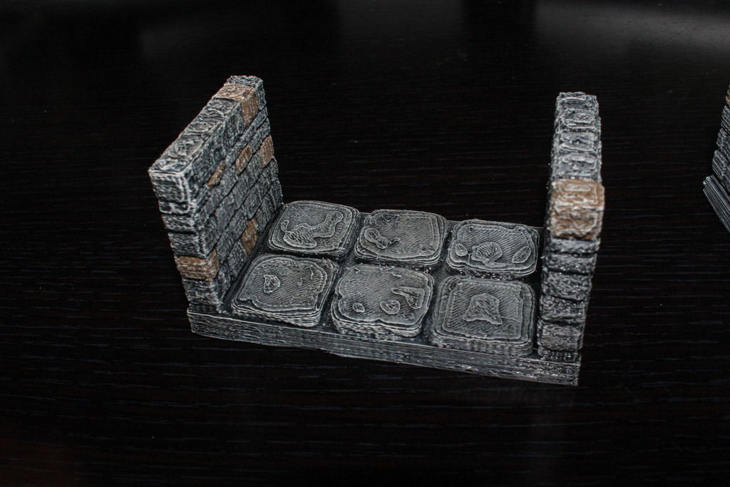 OpenForge Stone Dungeon Edge Corridor Free 3D print model_2