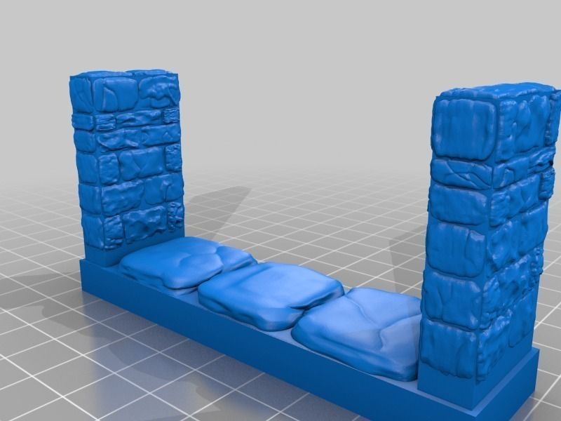 OpenForge Stone Dungeon Edge Corridor Free 3D print model_5