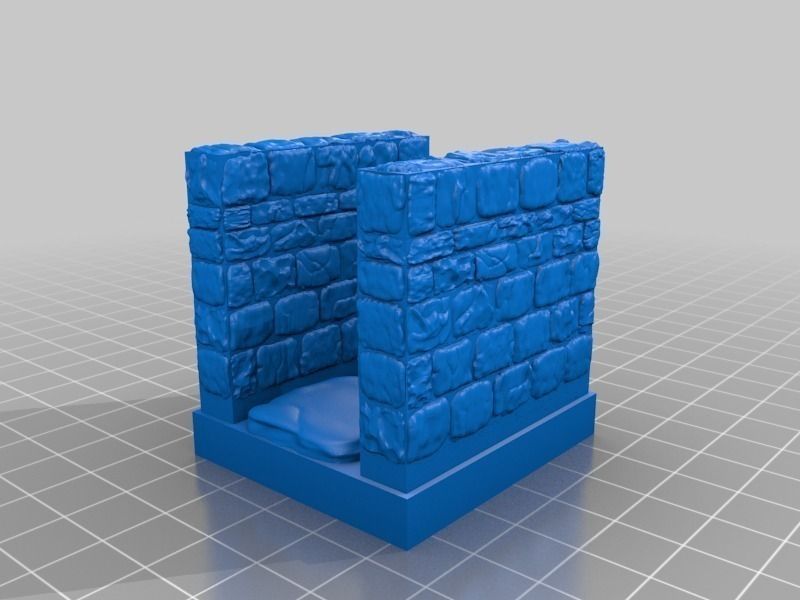 OpenForge Stone Dungeon Edge Corridor Free 3D print model_7