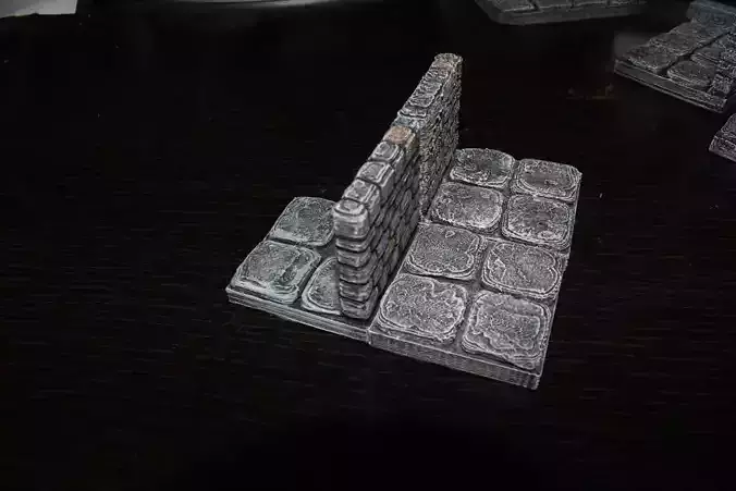 OpenForge Stone Dungeon Edge Walls Free 3D print model