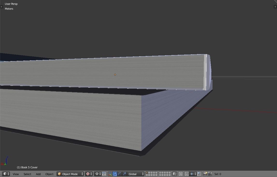 Book collection Lowpoly - 5 books Low-poly 3D model_21