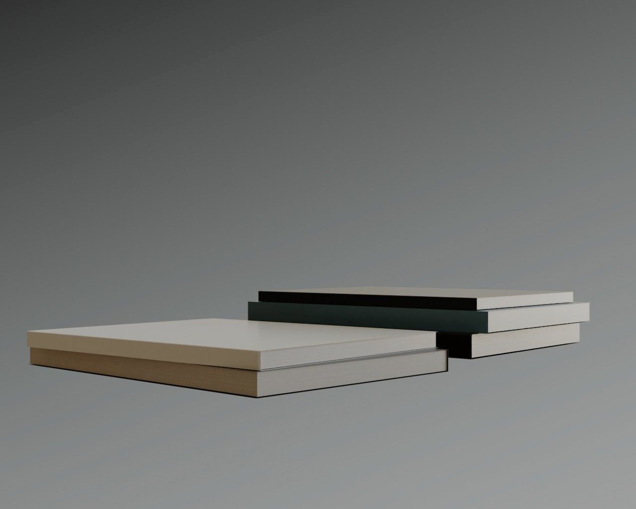 Book collection Lowpoly - 5 books Low-poly 3D model_15