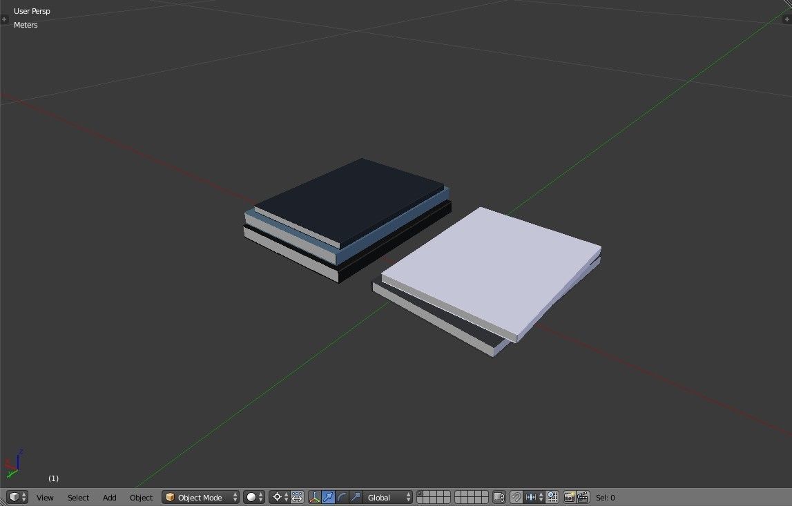 Book collection Lowpoly - 5 books Low-poly 3D model_22