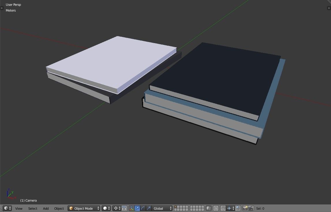 Book collection Lowpoly - 5 books Low-poly 3D model_14