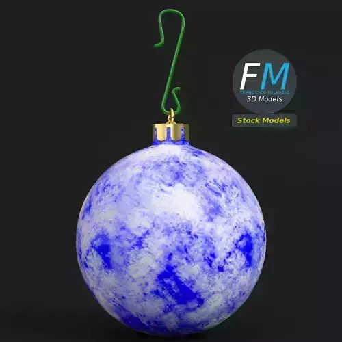 Christmas ball frosted 3D model