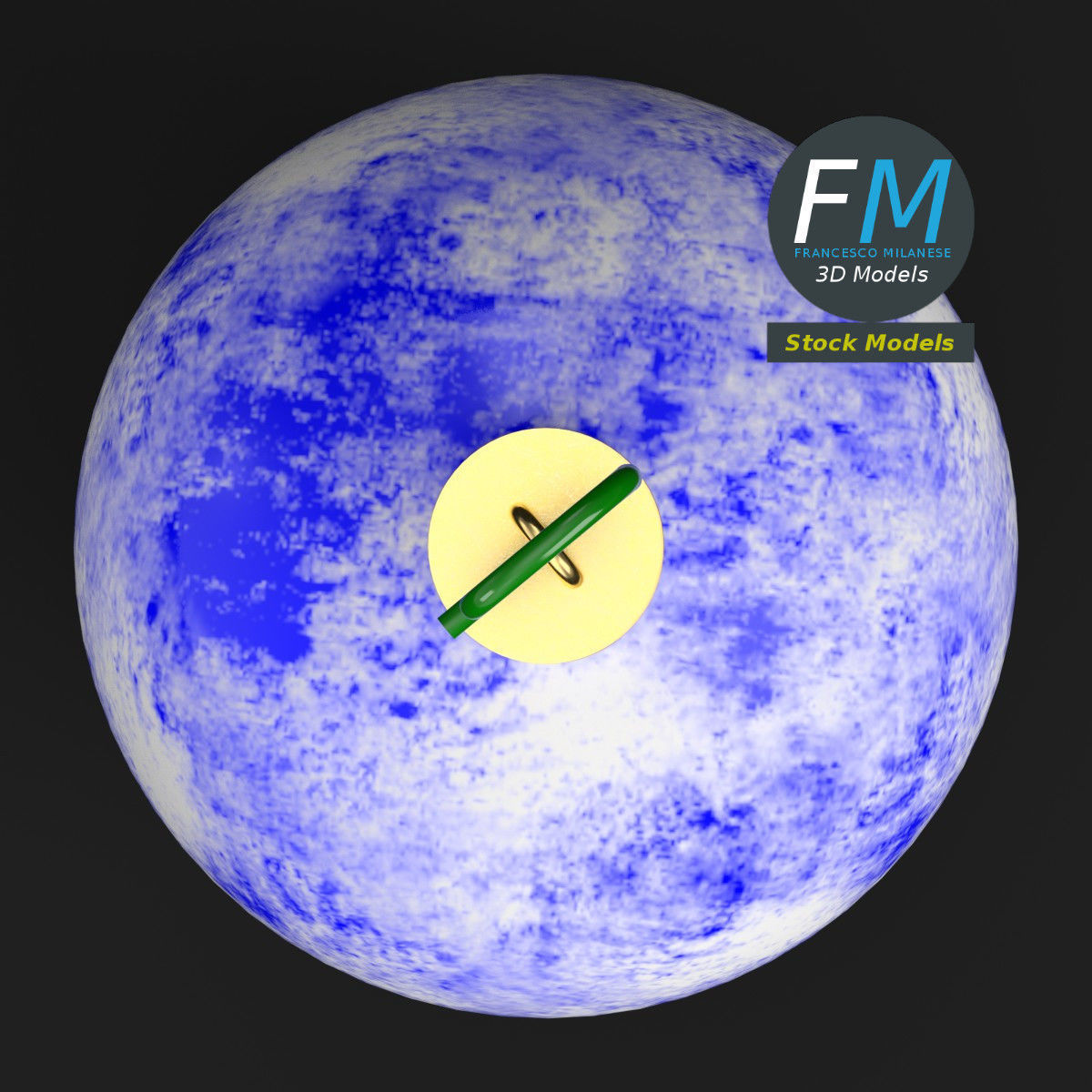 Christmas ball frosted 3D model_6