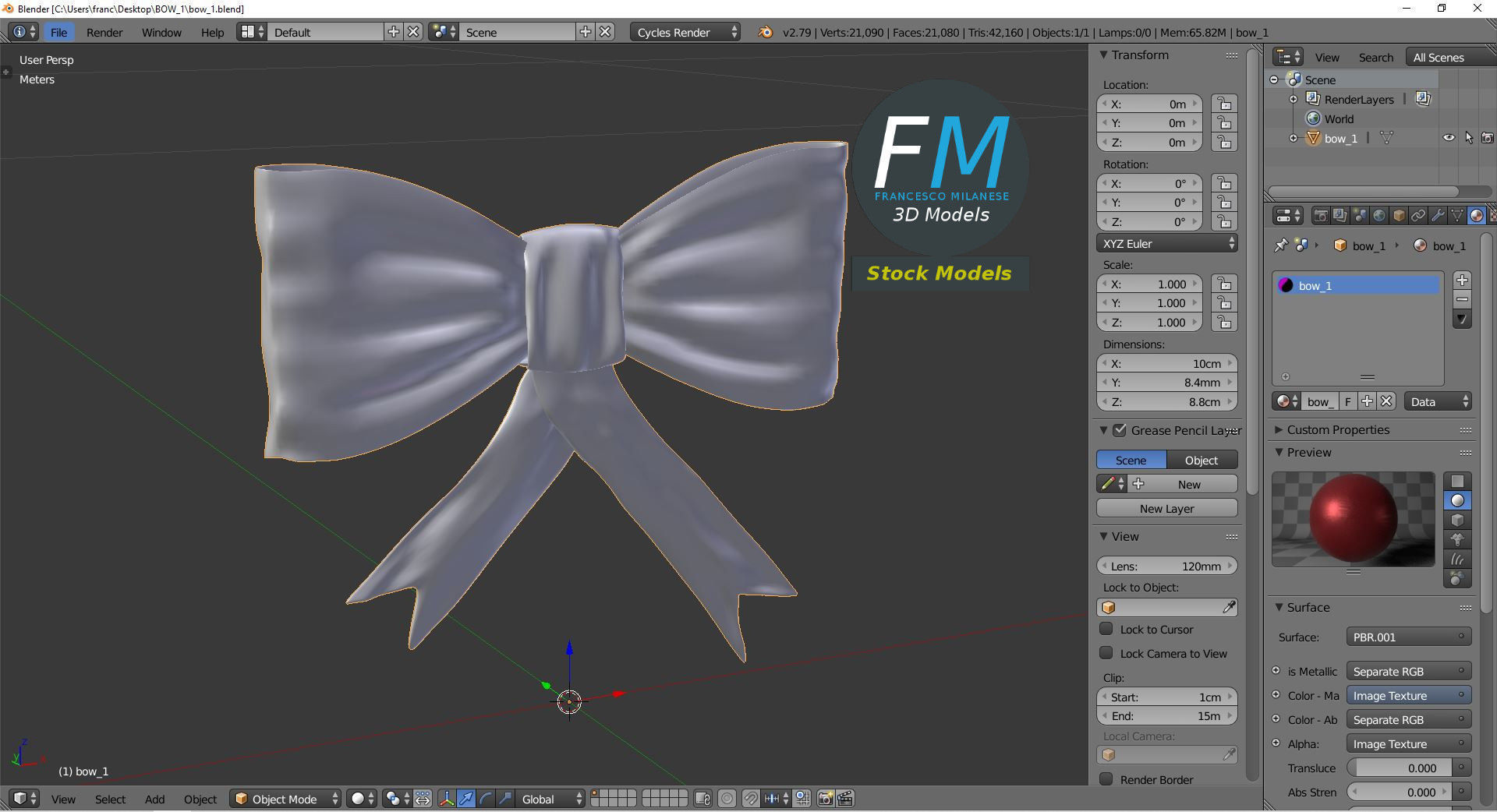 Bow 1 3D model_9