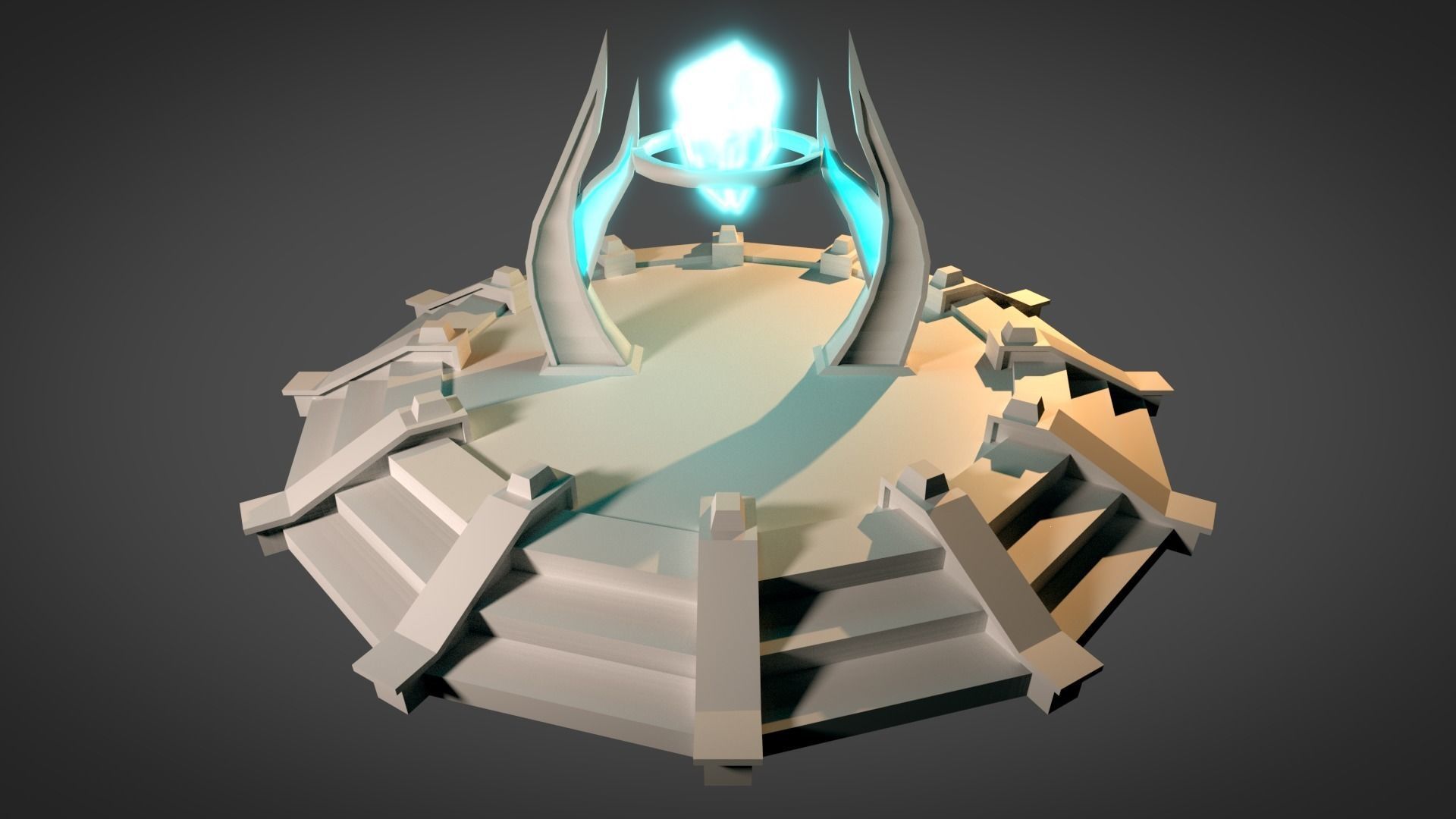 Desert Portal Low-poly 3D model_5