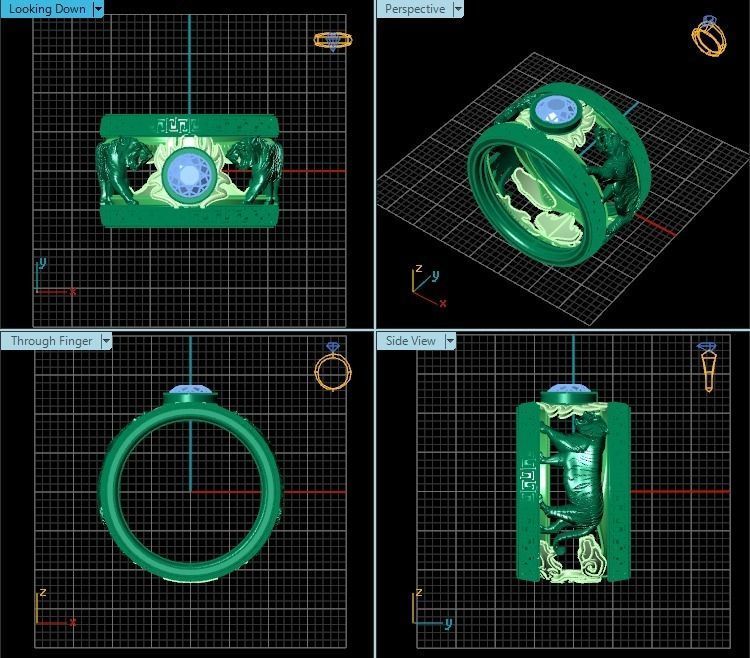  Ring T00587 3D print model_2