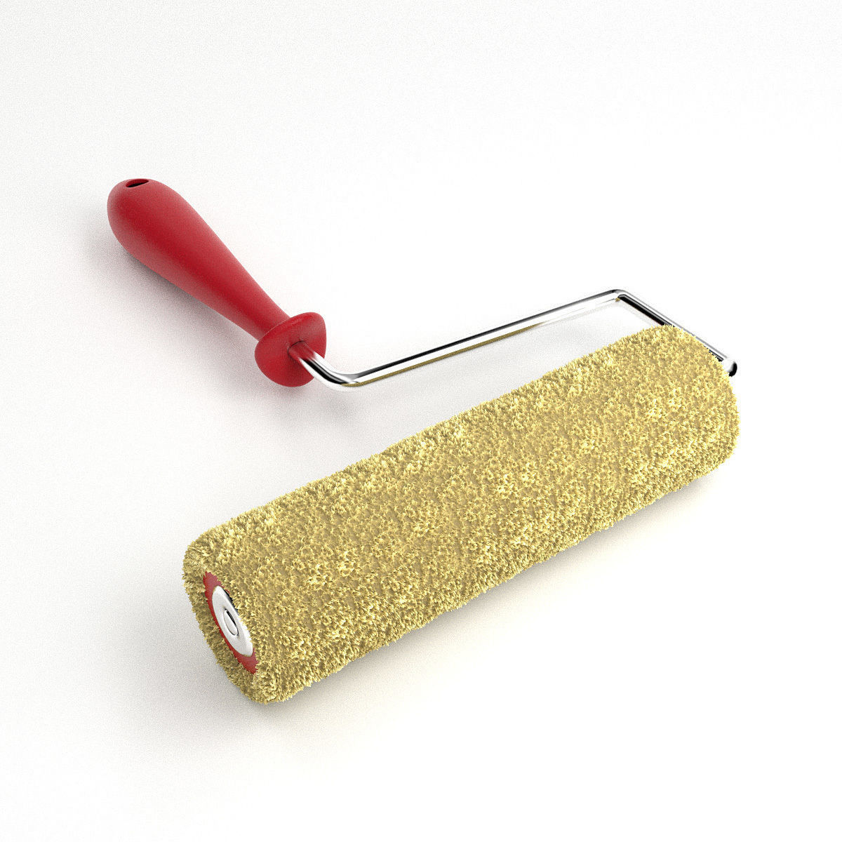 Paint Roller Brush 3D model_2