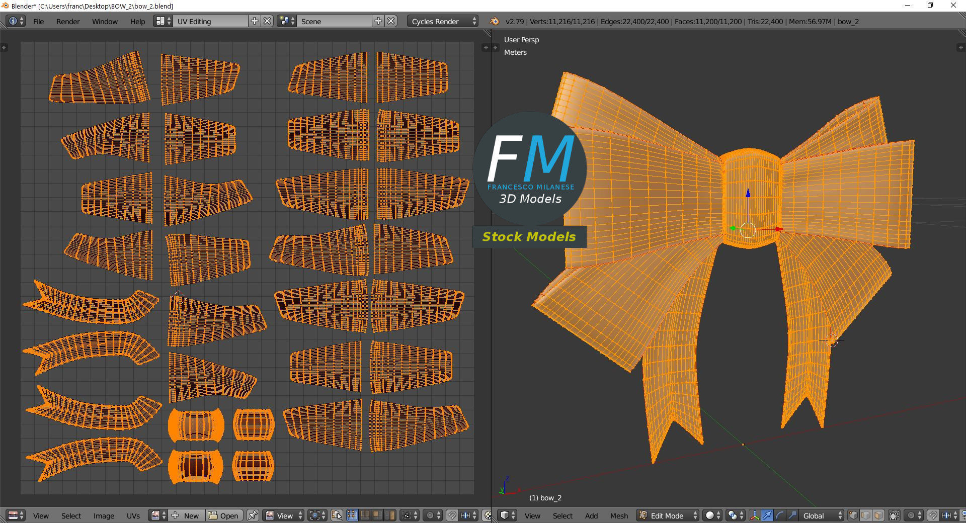 Bow 2 paper 3D model_10