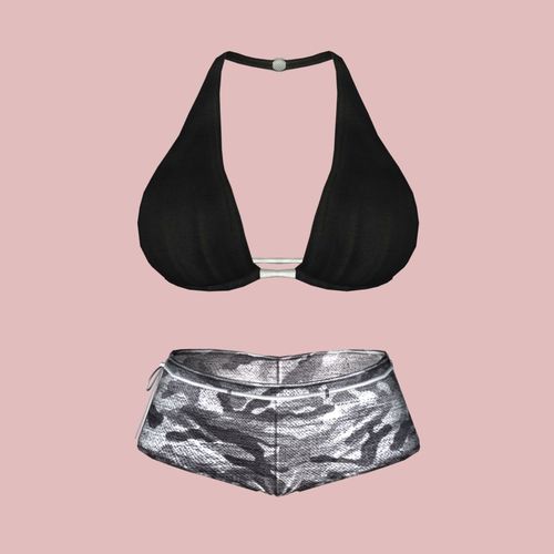 Sexy Black  Army Bikini