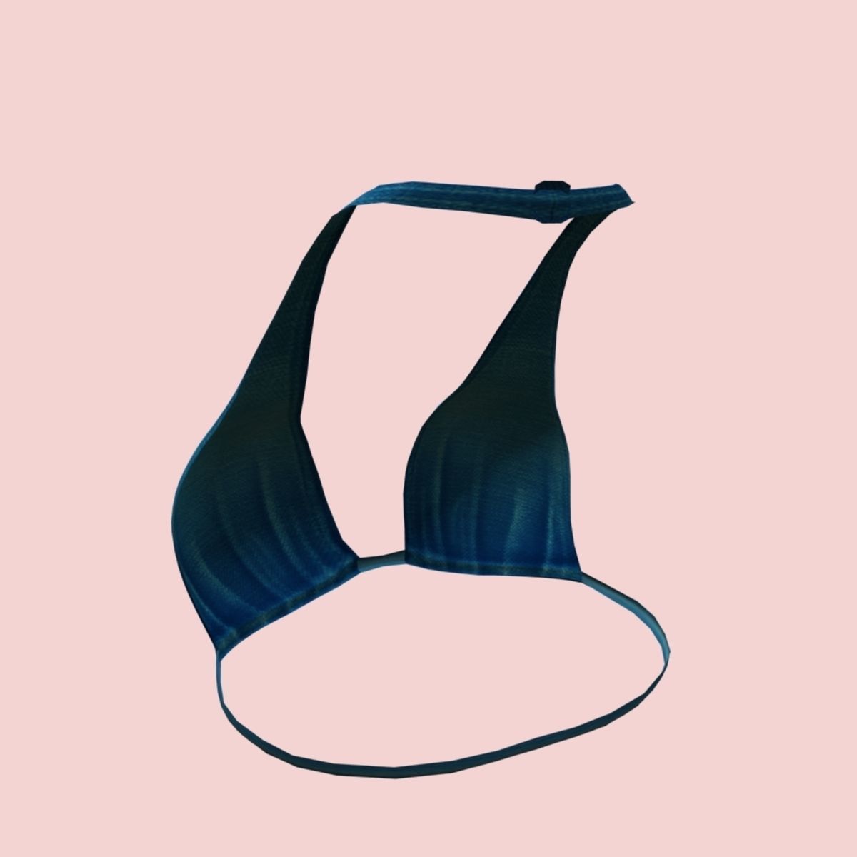 Sexy Blue Army Bikini Low-poly 3D model_6