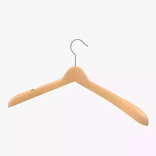 Wooden Clothes Hanger 3D model