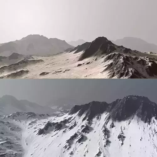 Mountains terrain 3D model