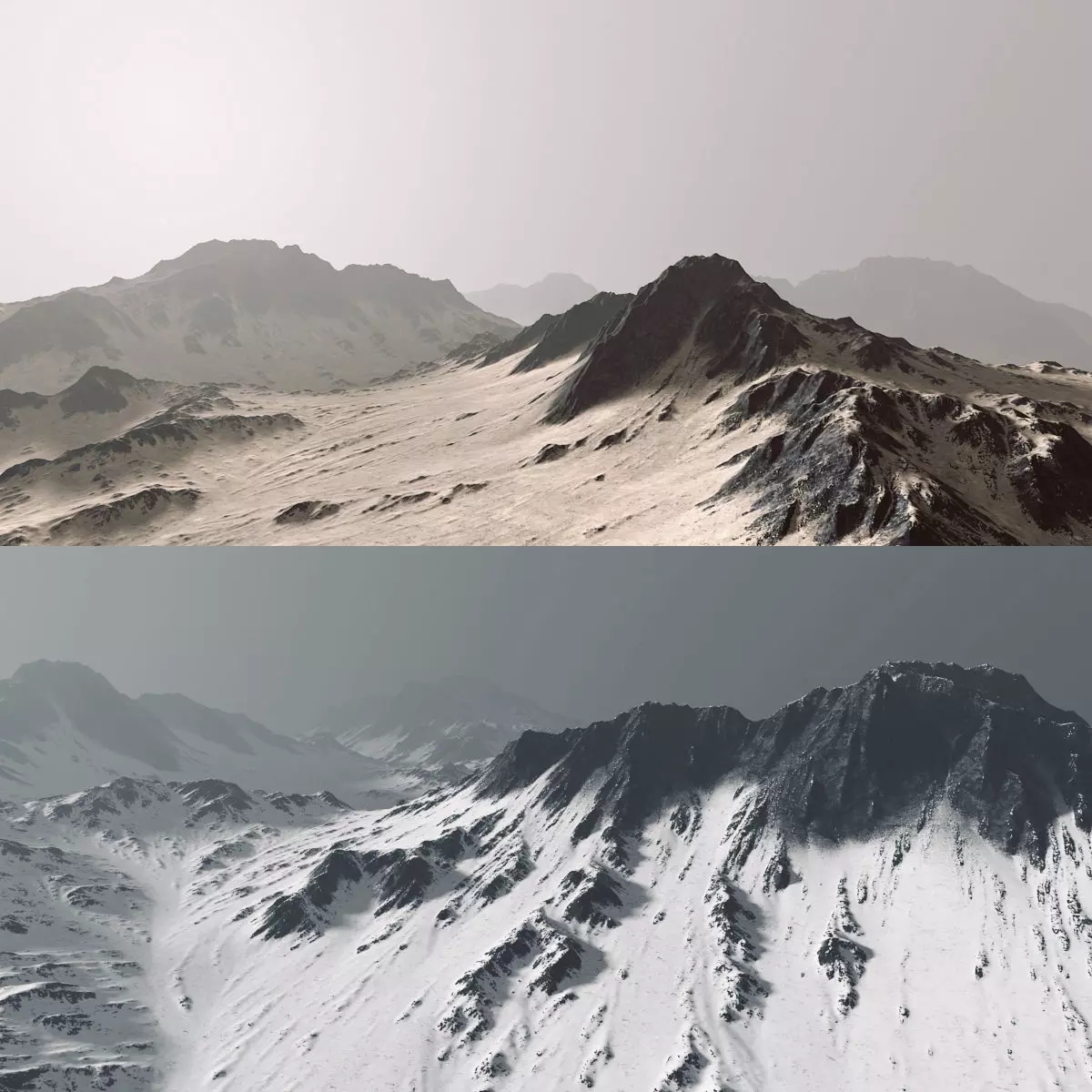 Mountains terrain 3D model_0