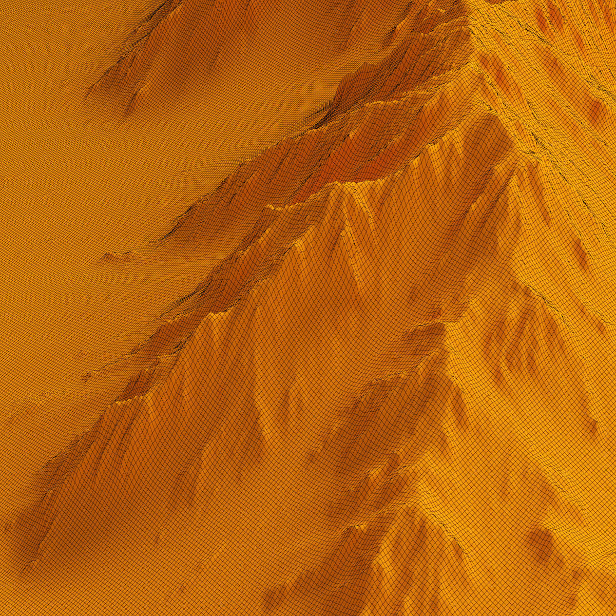 Mountains terrain 3D model_2