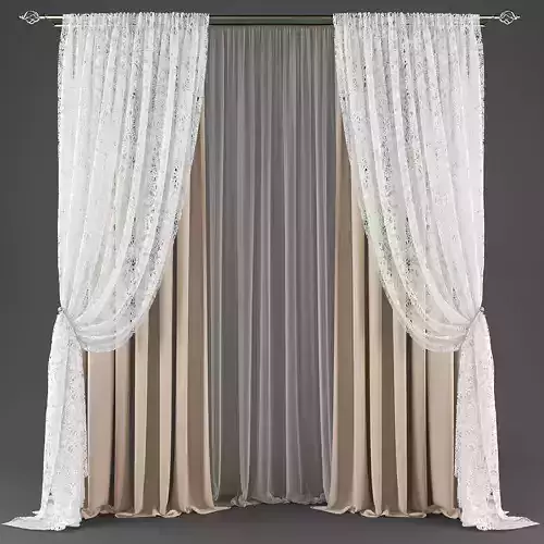 Curtain 3D model 330