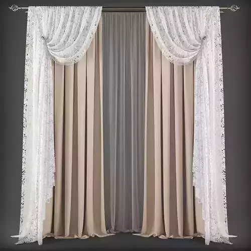 Curtain 3D model 331