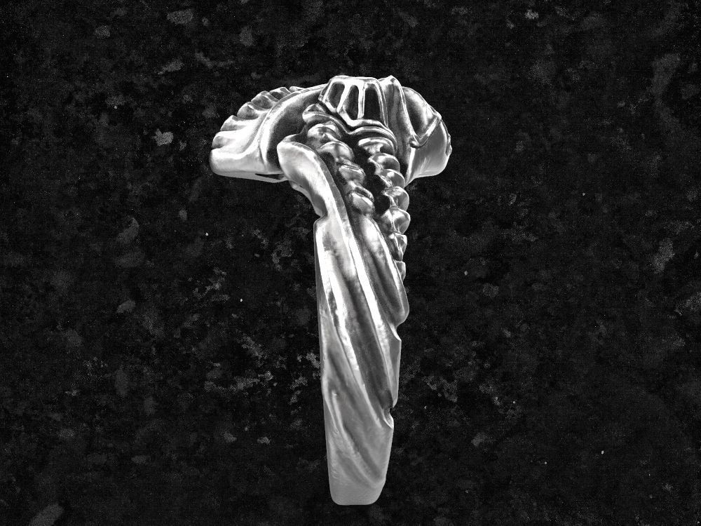 Cyber viking ring 3D print model_2