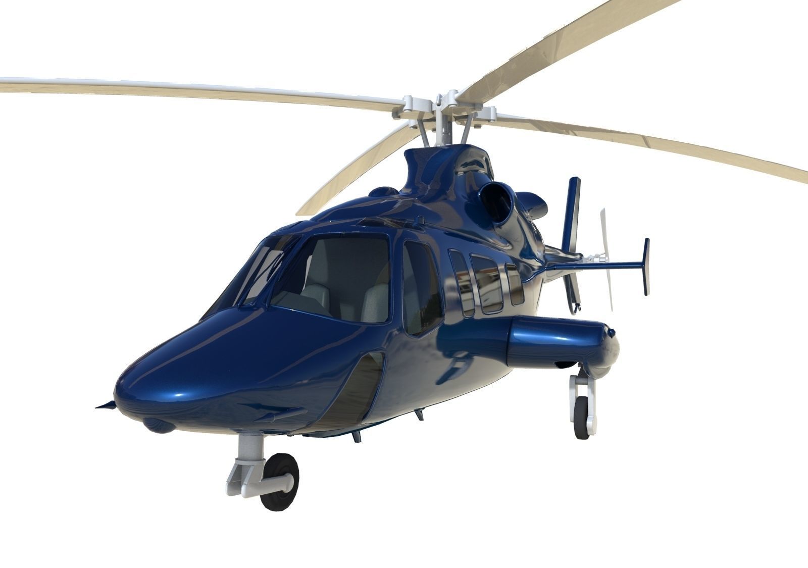 20358 private helicopter 3D model_4