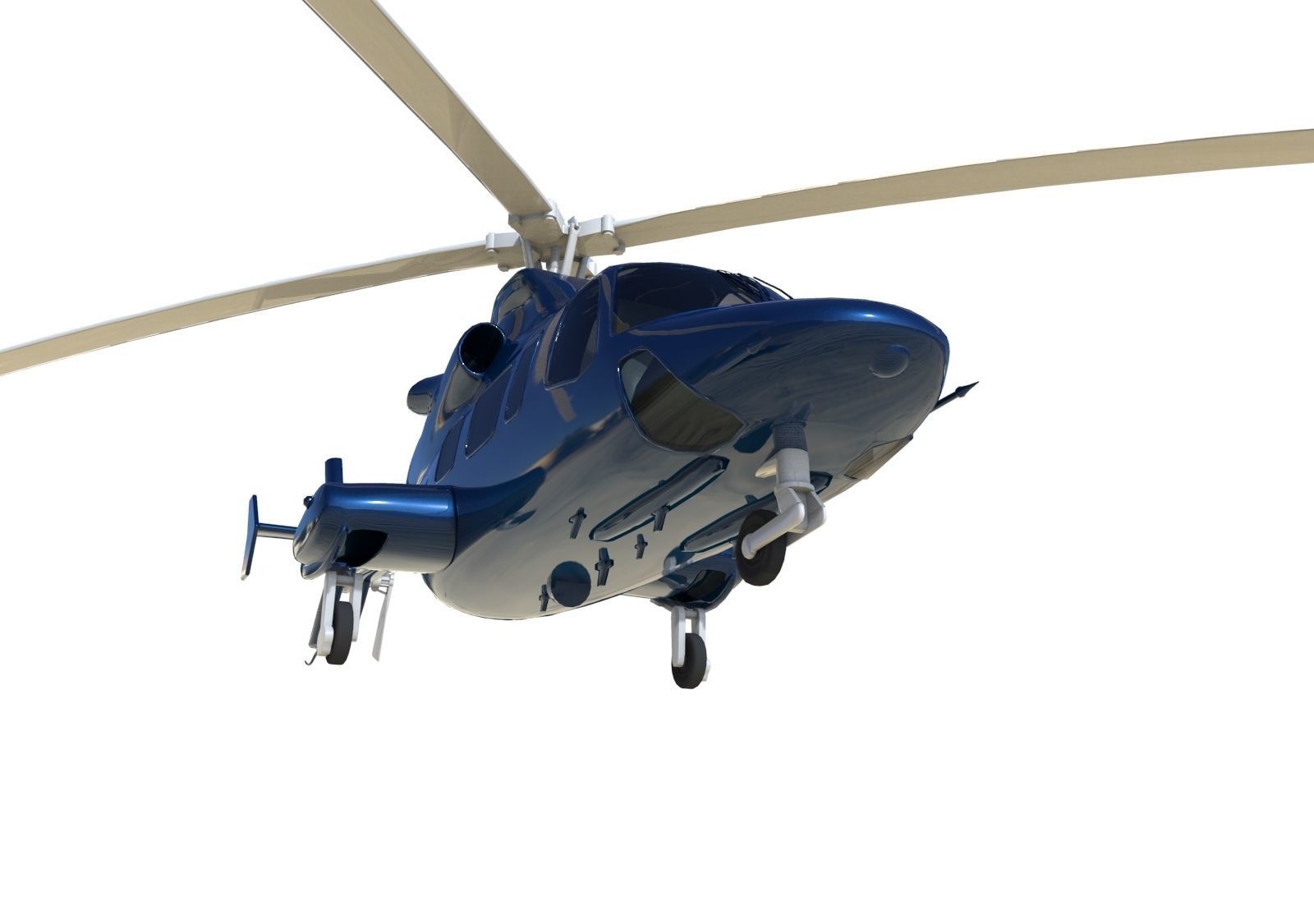 20358 private helicopter 3D model_2