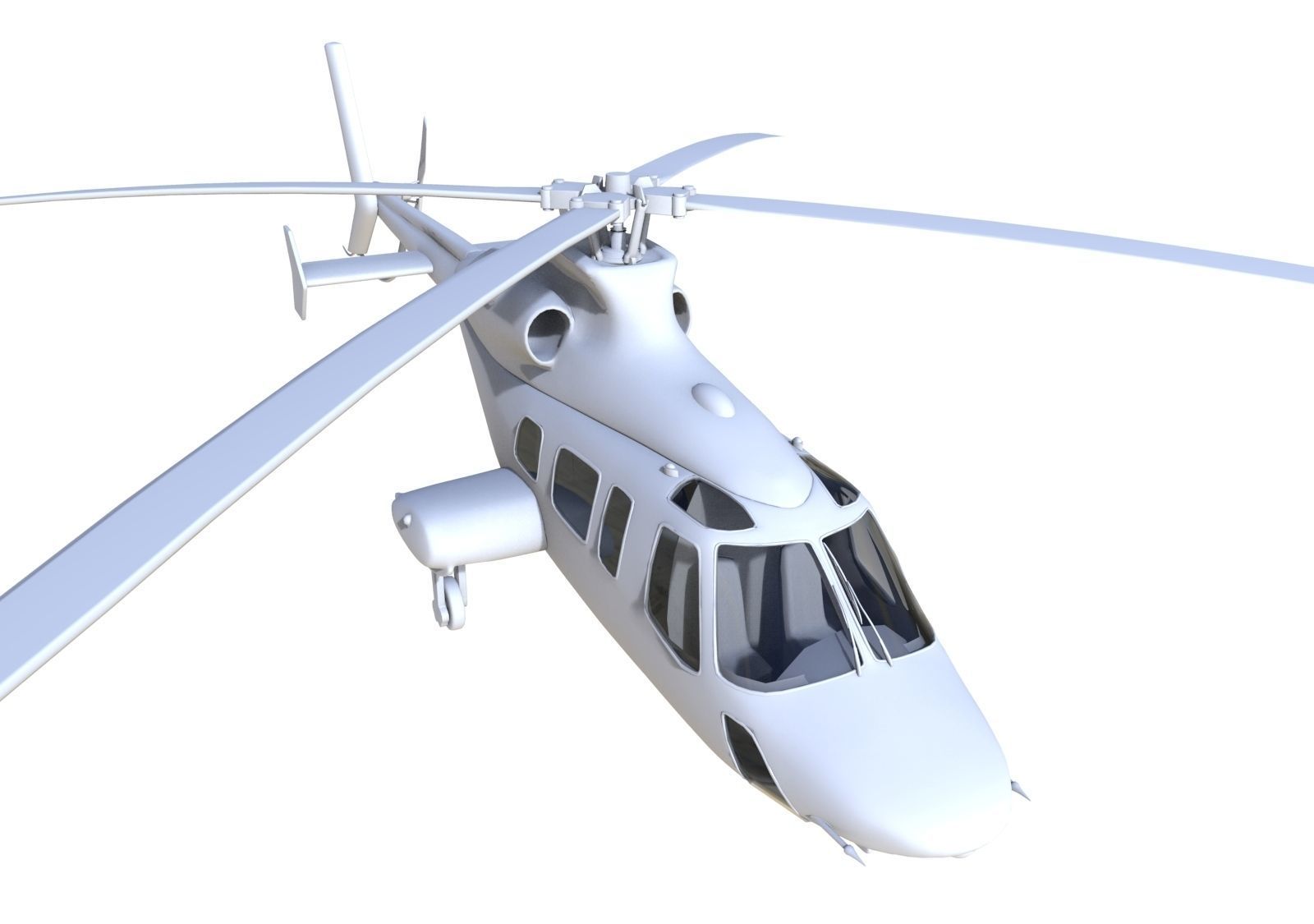 20358 private helicopter 3D model_8